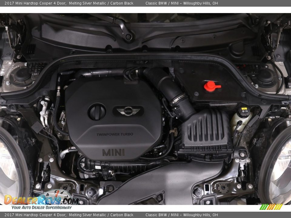 2017 Mini Hardtop Cooper 4 Door Melting Silver Metallic / Carbon Black Photo #31