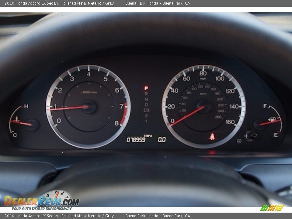 2010 Honda Accord LX Sedan Polished Metal Metallic / Gray Photo #18