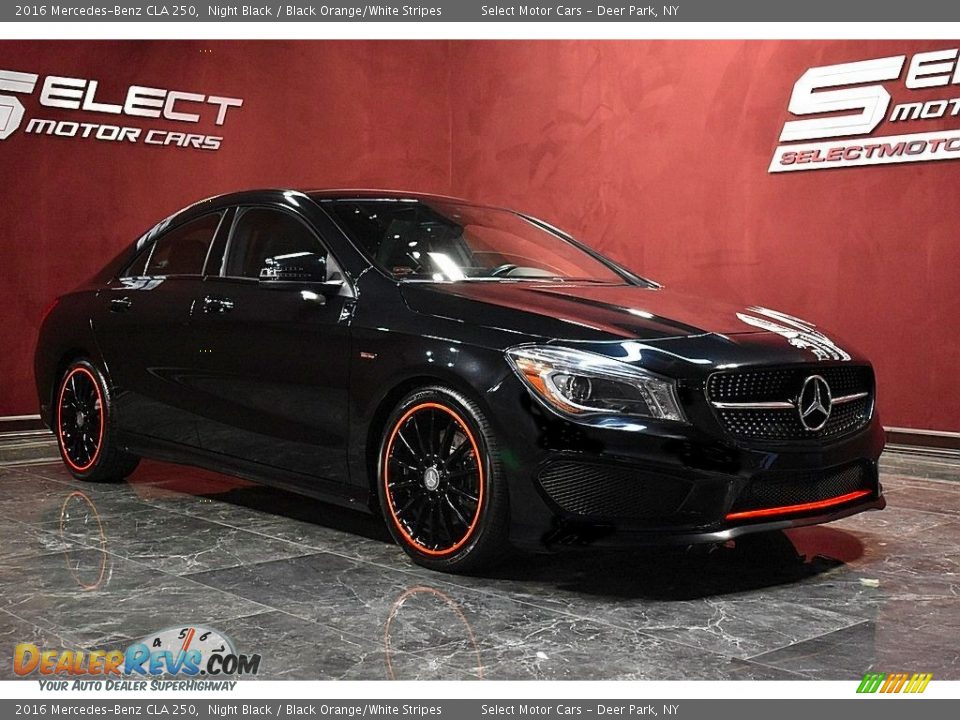 2016 Mercedes-Benz CLA 250 Night Black / Black Orange/White Stripes Photo #3