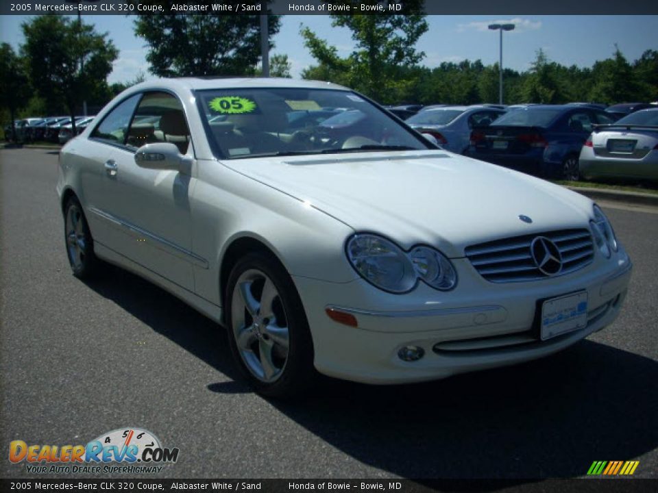 2005 Mercedes-Benz CLK 320 Coupe Alabaster White / Sand Photo #1