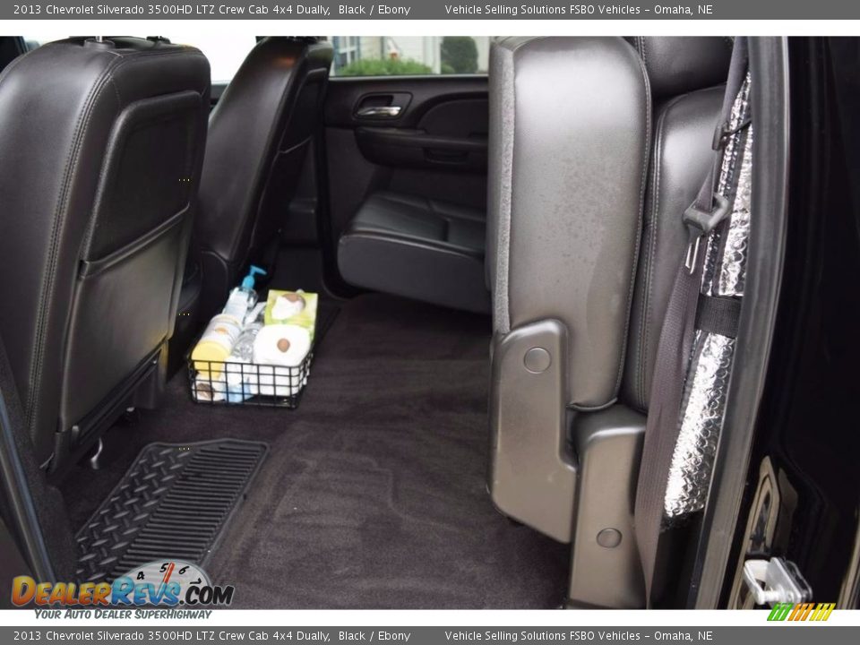 Rear Seat of 2013 Chevrolet Silverado 3500HD LTZ Crew Cab 4x4 Dually Photo #8