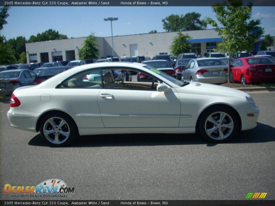 2005 Mercedes-Benz CLK 320 Coupe Alabaster White / Sand Photo #2