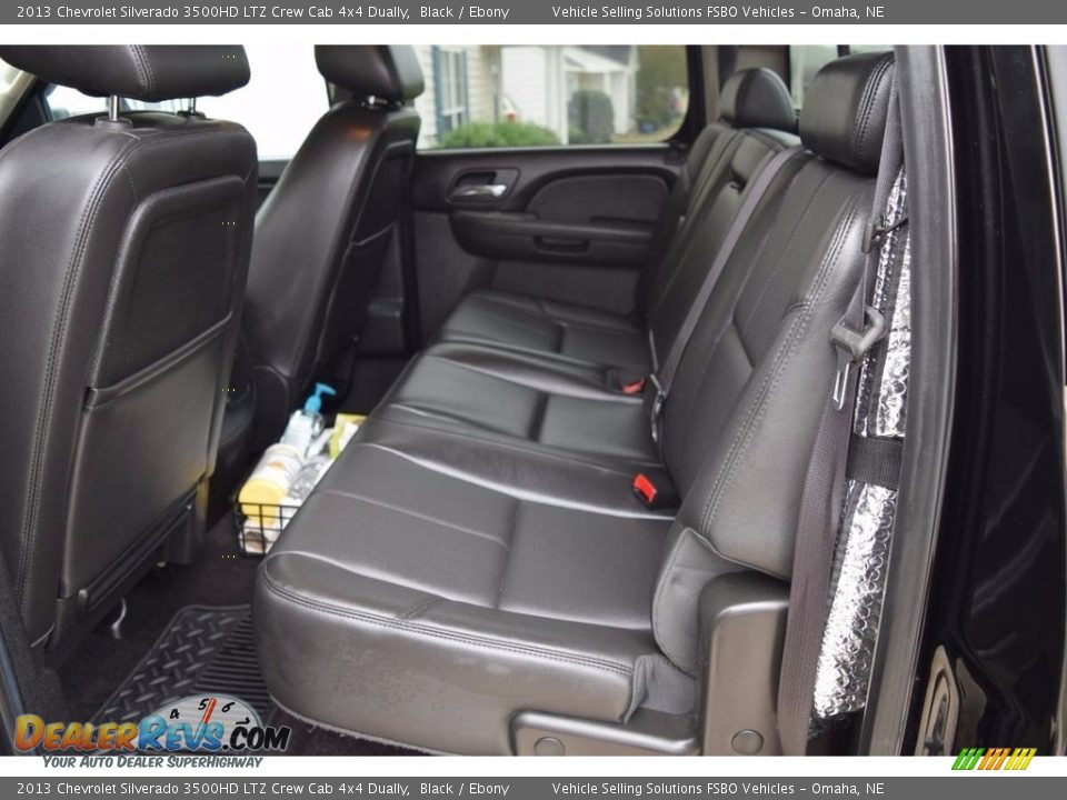 Rear Seat of 2013 Chevrolet Silverado 3500HD LTZ Crew Cab 4x4 Dually Photo #12