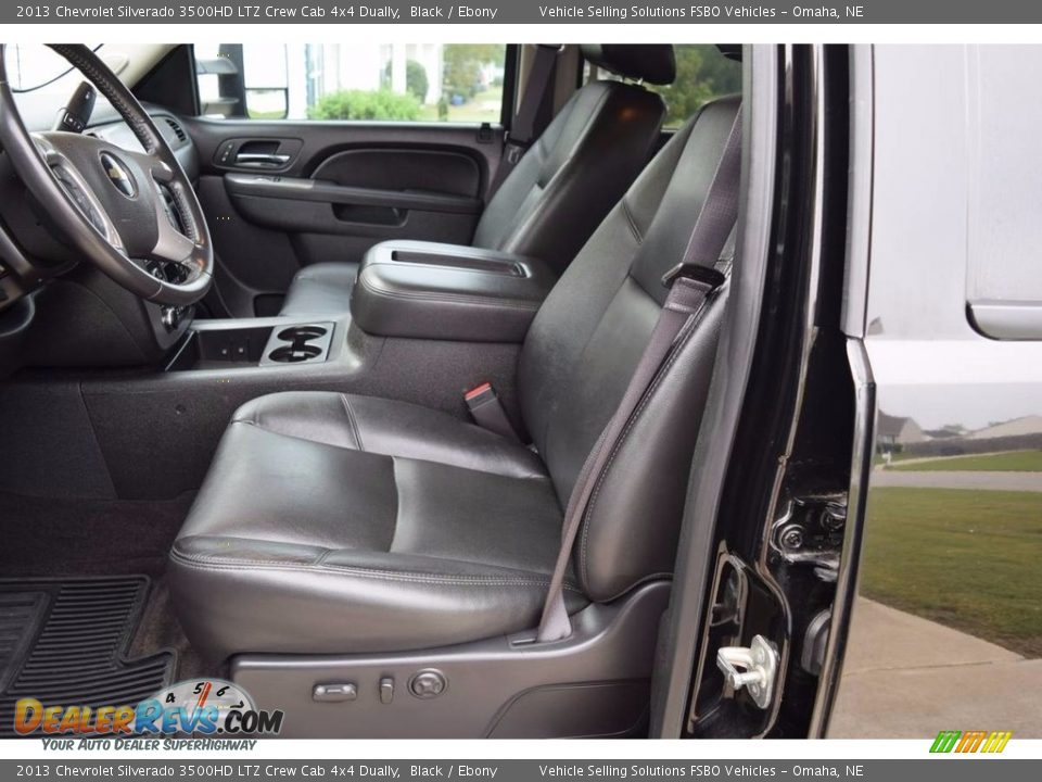 Front Seat of 2013 Chevrolet Silverado 3500HD LTZ Crew Cab 4x4 Dually Photo #16