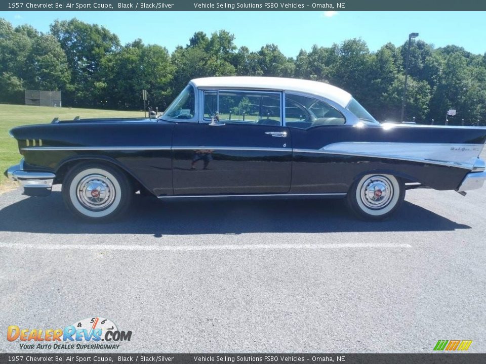 1957 Chevrolet Bel Air Sport Coupe Black / Black/Silver Photo #1