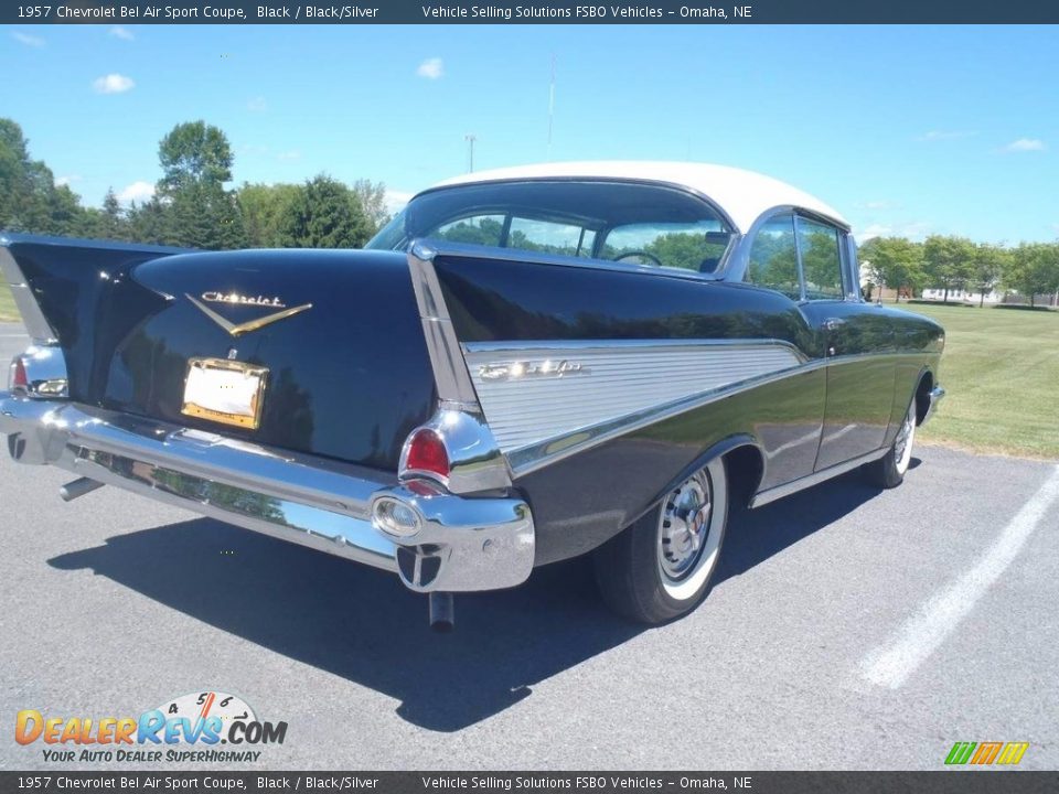 1957 Chevrolet Bel Air Sport Coupe Black / Black/Silver Photo #2