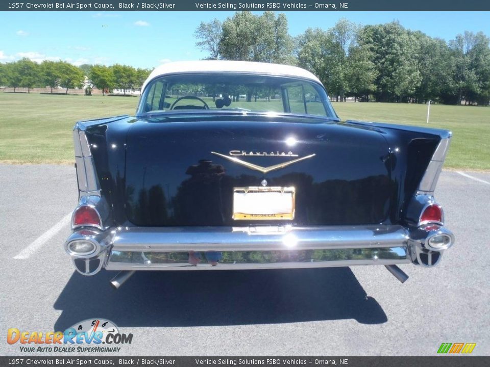 1957 Chevrolet Bel Air Sport Coupe Black / Black/Silver Photo #3