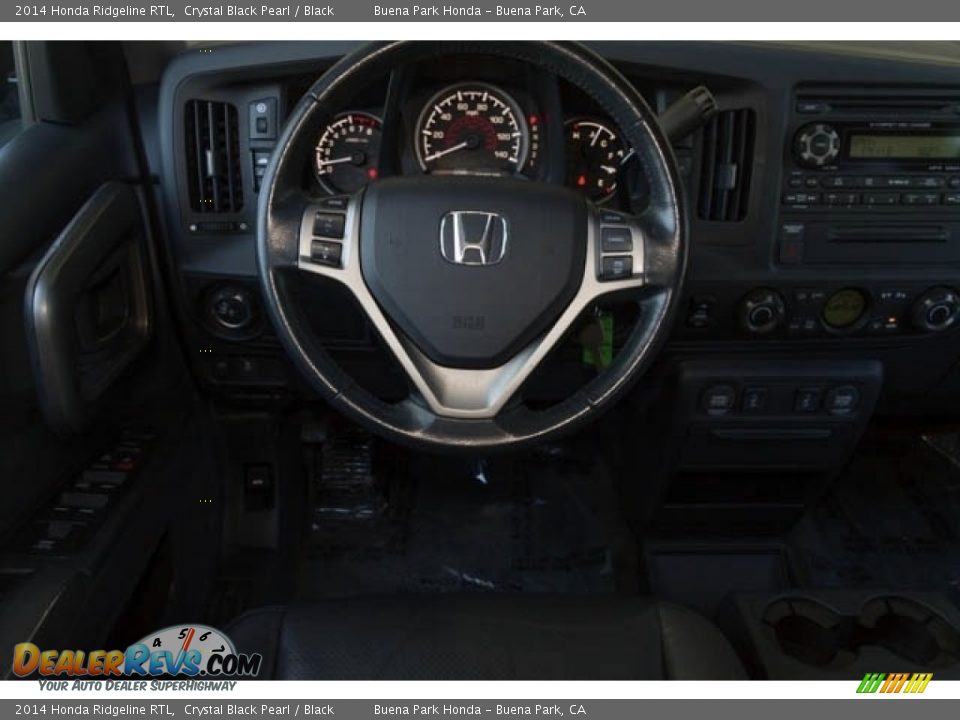 2014 Honda Ridgeline RTL Crystal Black Pearl / Black Photo #5