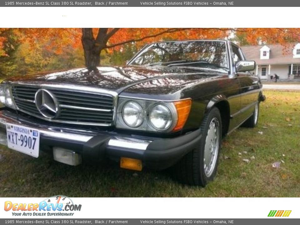 1985 Mercedes-Benz SL Class 380 SL Roadster Black / Parchment Photo #1