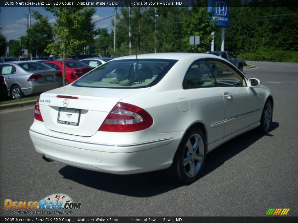 2005 Mercedes-Benz CLK 320 Coupe Alabaster White / Sand Photo #3