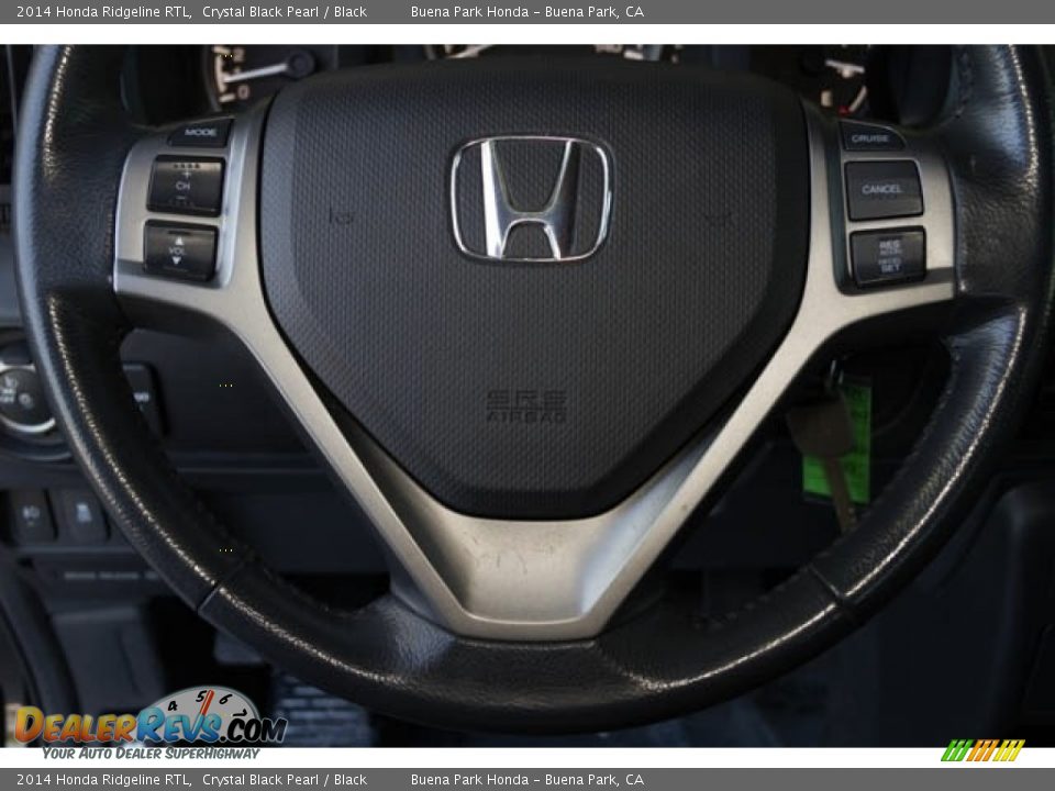 2014 Honda Ridgeline RTL Crystal Black Pearl / Black Photo #12