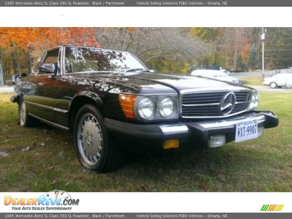 1985 Mercedes-Benz SL Class 380 SL Roadster Black / Parchment Photo #8