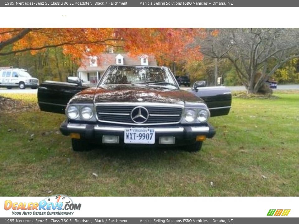 1985 Mercedes-Benz SL Class 380 SL Roadster Black / Parchment Photo #9