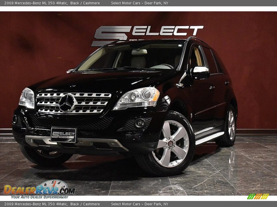 2009 Mercedes-Benz ML 350 4Matic Black / Cashmere Photo #1