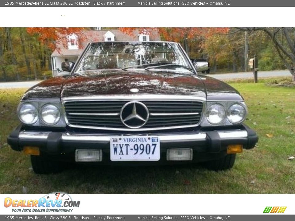 1985 Mercedes-Benz SL Class 380 SL Roadster Black / Parchment Photo #10