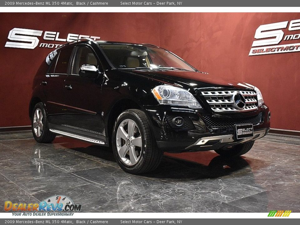 2009 Mercedes-Benz ML 350 4Matic Black / Cashmere Photo #3