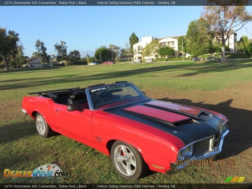 1970 Oldsmobile 442 Convertible Rallye Red / Black Photo #4