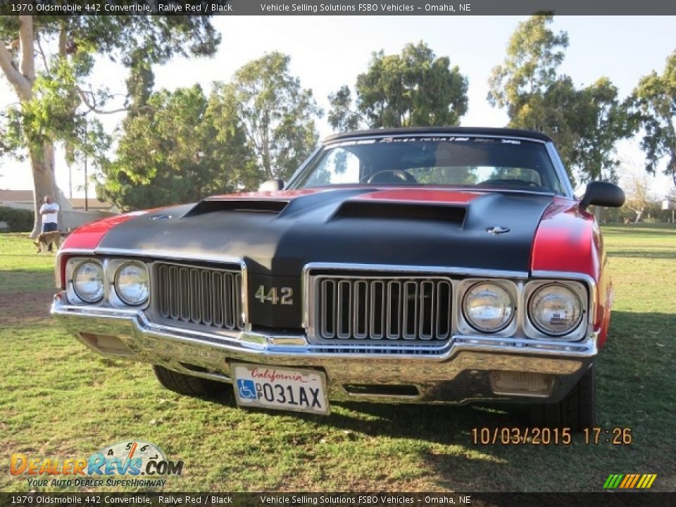 1970 Oldsmobile 442 Convertible Rallye Red / Black Photo #5