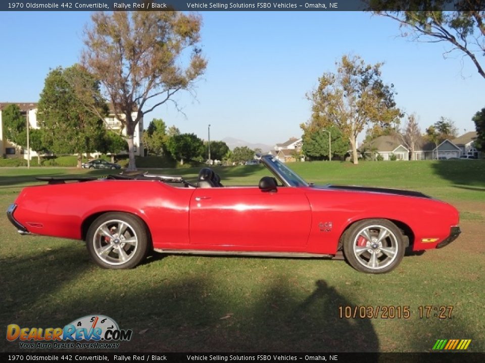 1970 Oldsmobile 442 Convertible Rallye Red / Black Photo #6