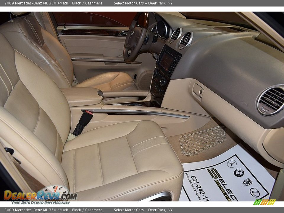 2009 Mercedes-Benz ML 350 4Matic Black / Cashmere Photo #14