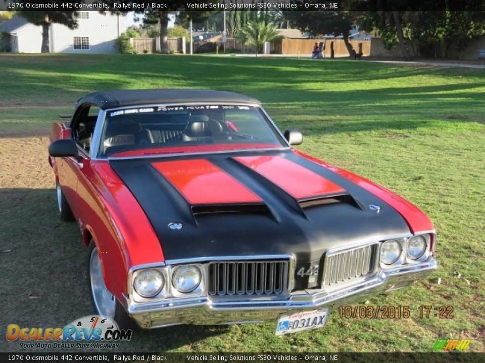 1970 Oldsmobile 442 Convertible Rallye Red / Black Photo #8