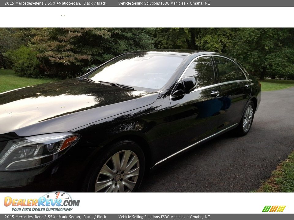 2015 Mercedes-Benz S 550 4Matic Sedan Black / Black Photo #2