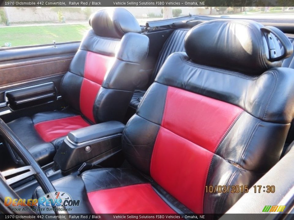 1970 Oldsmobile 442 Convertible Rallye Red / Black Photo #9