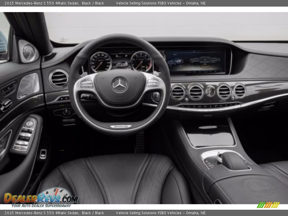 2015 Mercedes-Benz S 550 4Matic Sedan Black / Black Photo #6