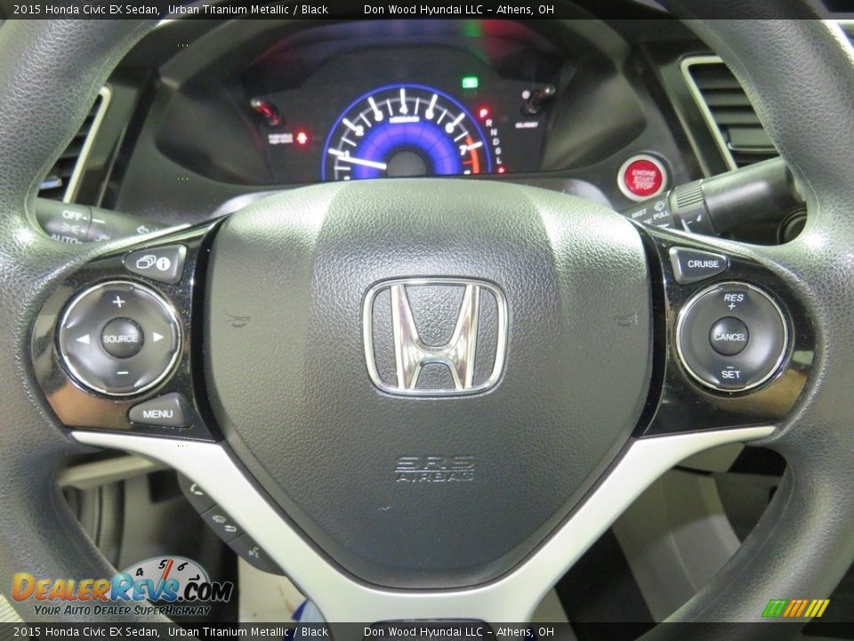 2015 Honda Civic EX Sedan Urban Titanium Metallic / Black Photo #29