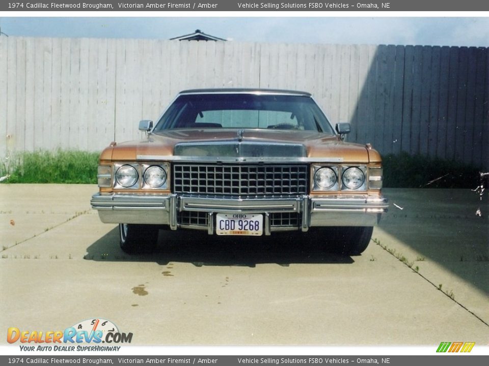 1974 Cadillac Fleetwood Brougham Victorian Amber Firemist / Amber Photo #2