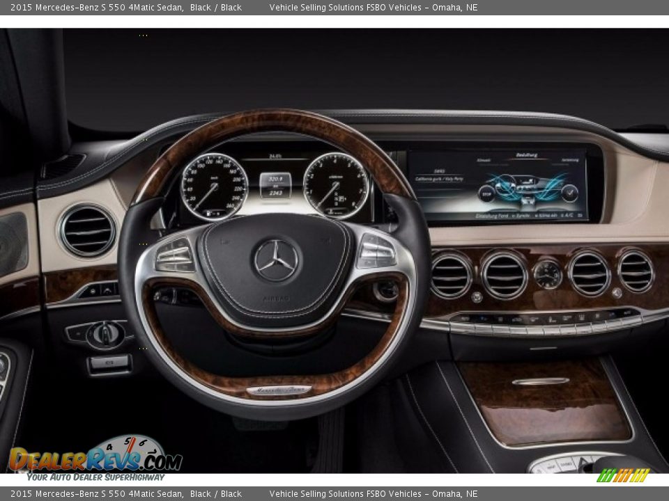 2015 Mercedes-Benz S 550 4Matic Sedan Black / Black Photo #7