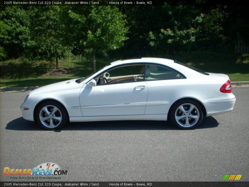 2005 Mercedes-Benz CLK 320 Coupe Alabaster White / Sand Photo #6