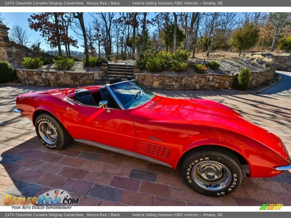 1970 Chevrolet Corvette Stingray Convertible Monza Red / Black Photo #2