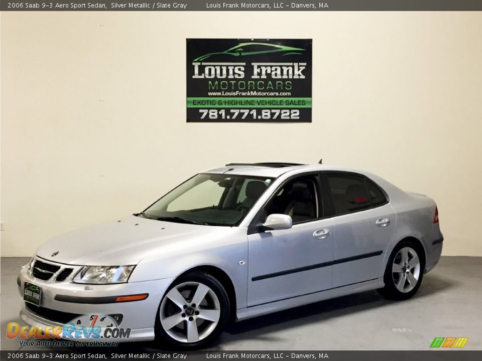 2006 Saab 9-3 Aero Sport Sedan Silver Metallic / Slate Gray Photo #4