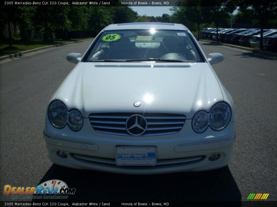 2005 Mercedes-Benz CLK 320 Coupe Alabaster White / Sand Photo #8