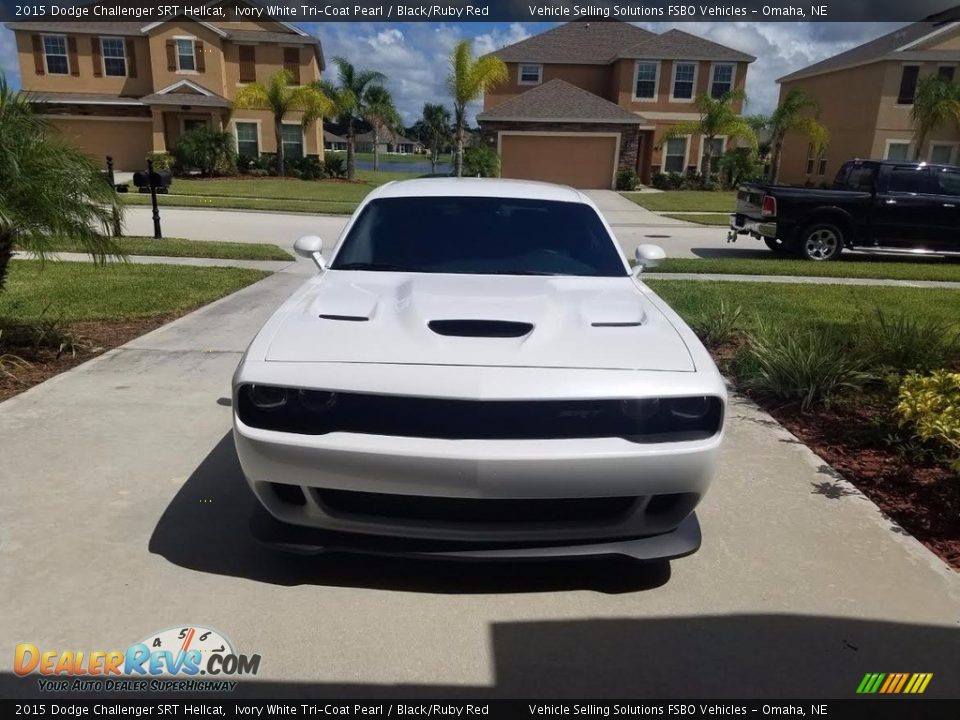 2015 Dodge Challenger SRT Hellcat Ivory White Tri-Coat Pearl / Black/Ruby Red Photo #3