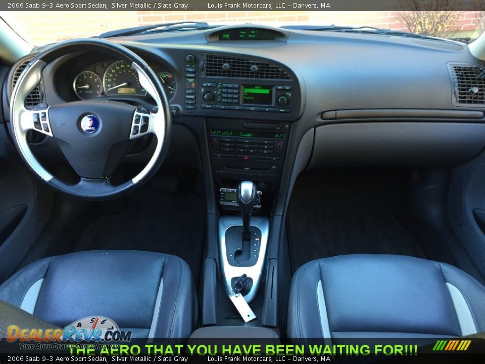 2006 Saab 9-3 Aero Sport Sedan Silver Metallic / Slate Gray Photo #10