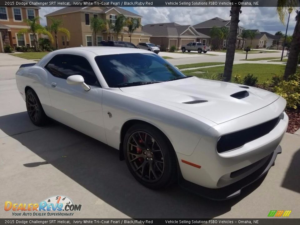 2015 Dodge Challenger SRT Hellcat Ivory White Tri-Coat Pearl / Black/Ruby Red Photo #4