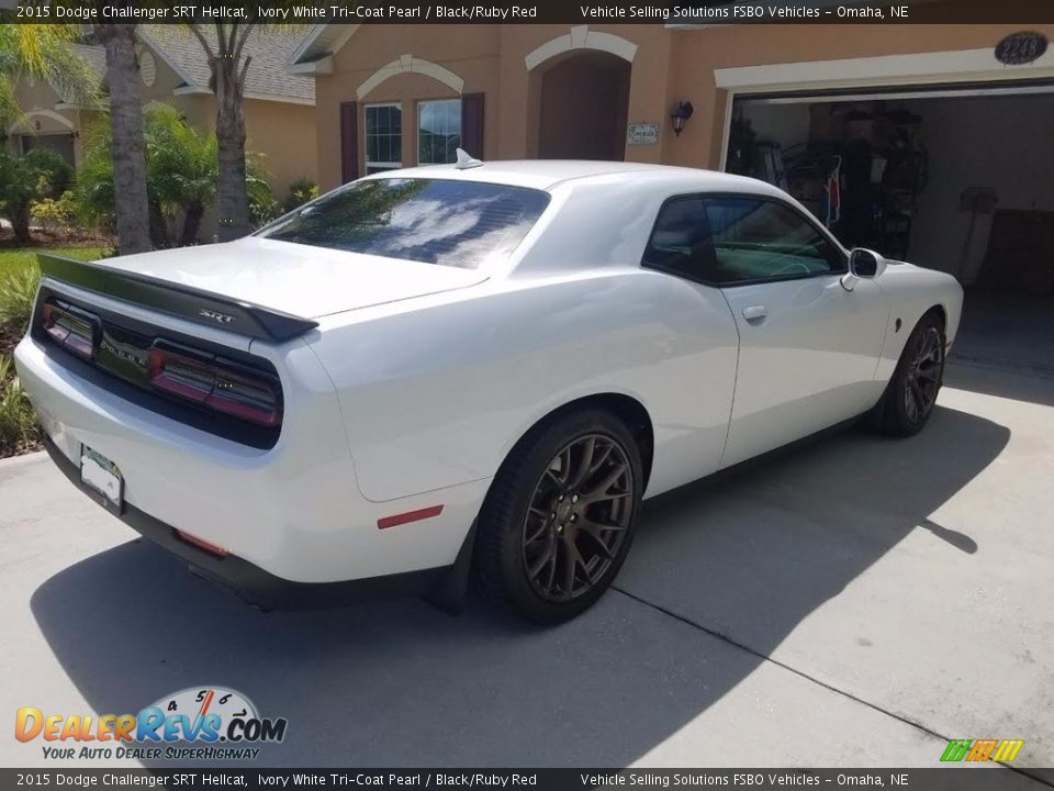 2015 Dodge Challenger SRT Hellcat Ivory White Tri-Coat Pearl / Black/Ruby Red Photo #5