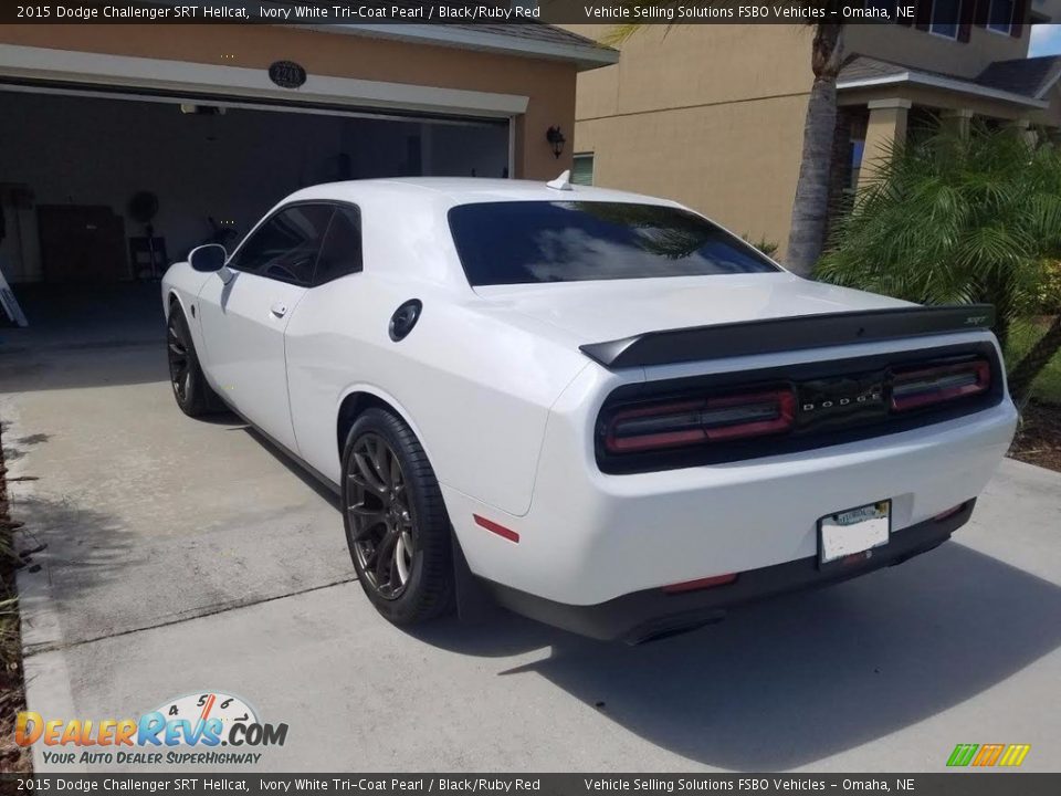 2015 Dodge Challenger SRT Hellcat Ivory White Tri-Coat Pearl / Black/Ruby Red Photo #7