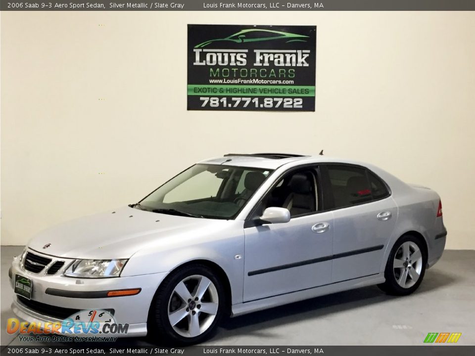 2006 Saab 9-3 Aero Sport Sedan Silver Metallic / Slate Gray Photo #16