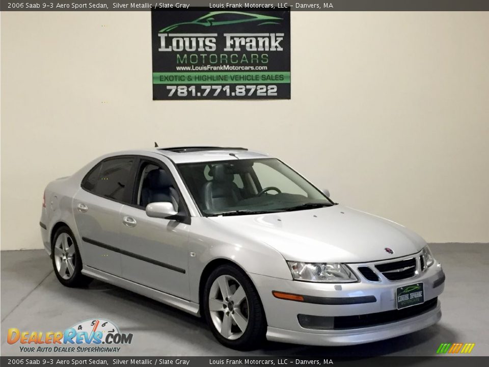 2006 Saab 9-3 Aero Sport Sedan Silver Metallic / Slate Gray Photo #17