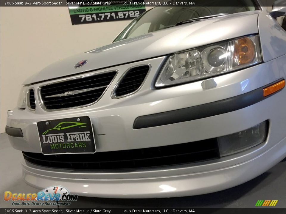 2006 Saab 9-3 Aero Sport Sedan Silver Metallic / Slate Gray Photo #24