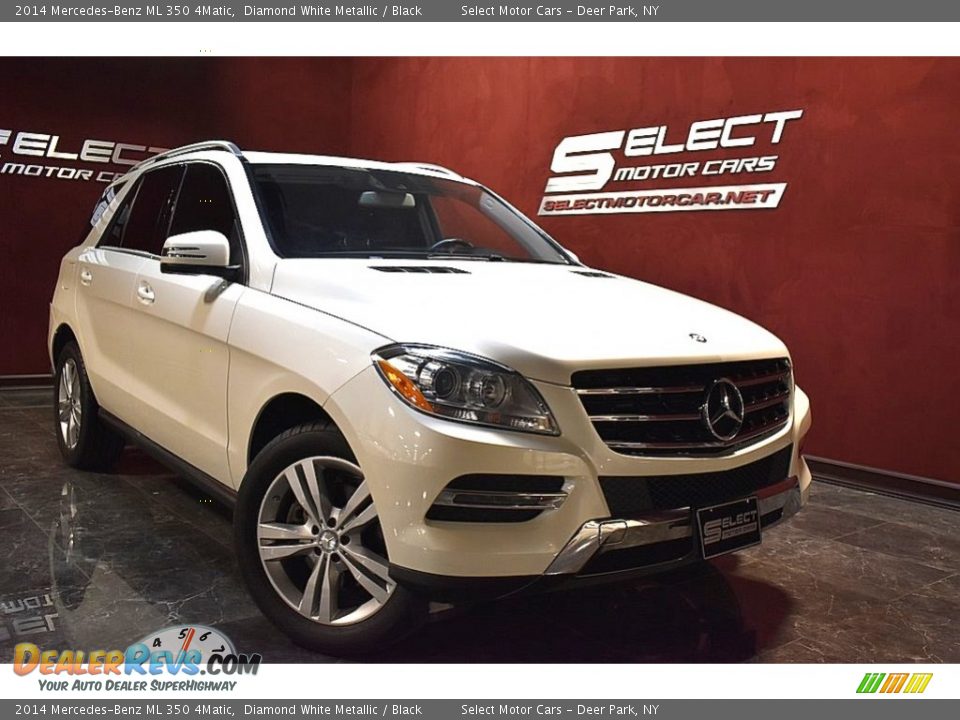 2014 Mercedes-Benz ML 350 4Matic Diamond White Metallic / Black Photo #9