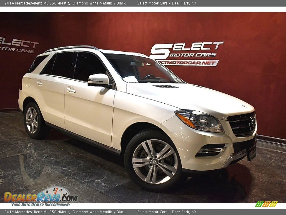 2014 Mercedes-Benz ML 350 4Matic Diamond White Metallic / Black Photo #10