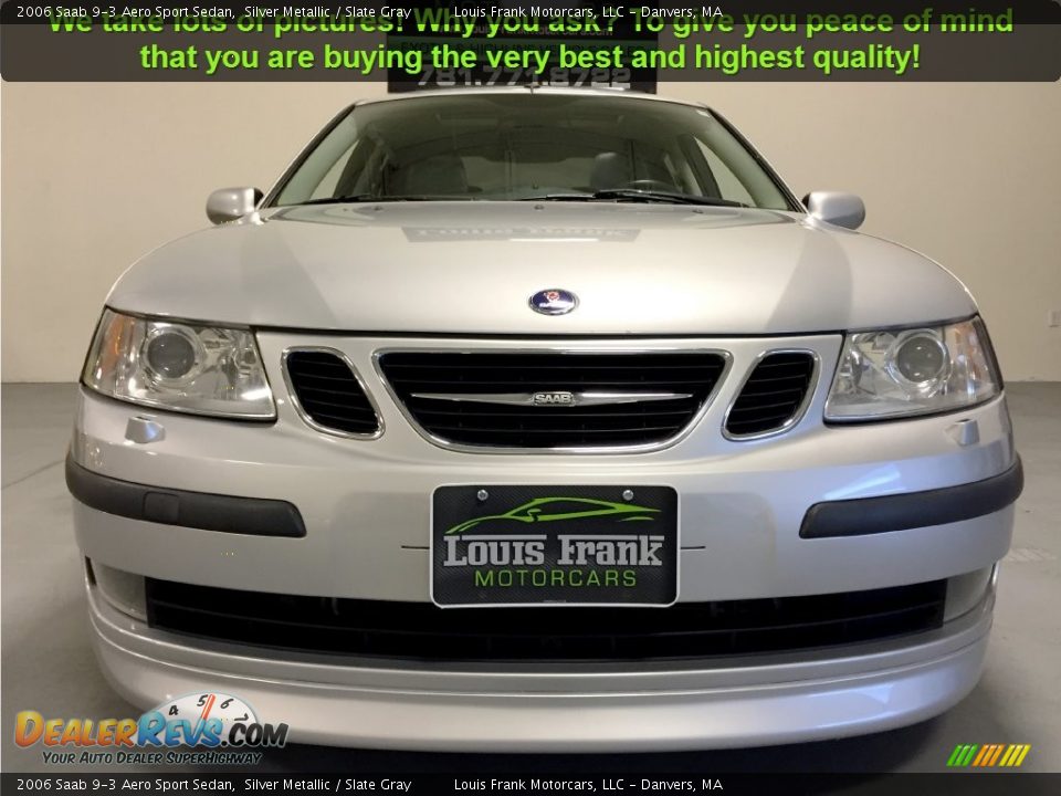 2006 Saab 9-3 Aero Sport Sedan Silver Metallic / Slate Gray Photo #25