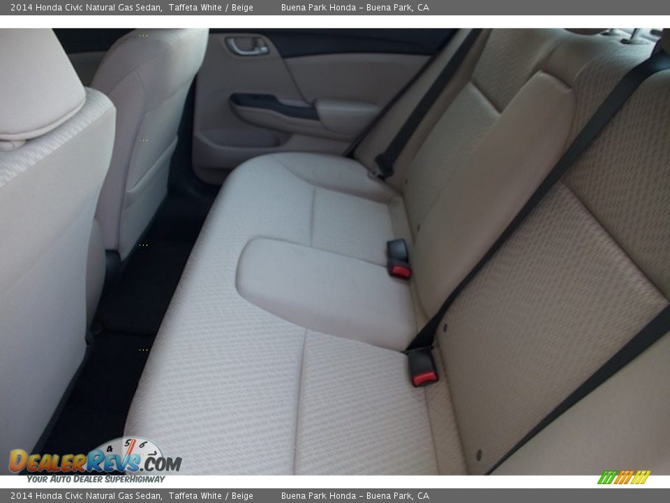2014 Honda Civic Natural Gas Sedan Taffeta White / Beige Photo #4