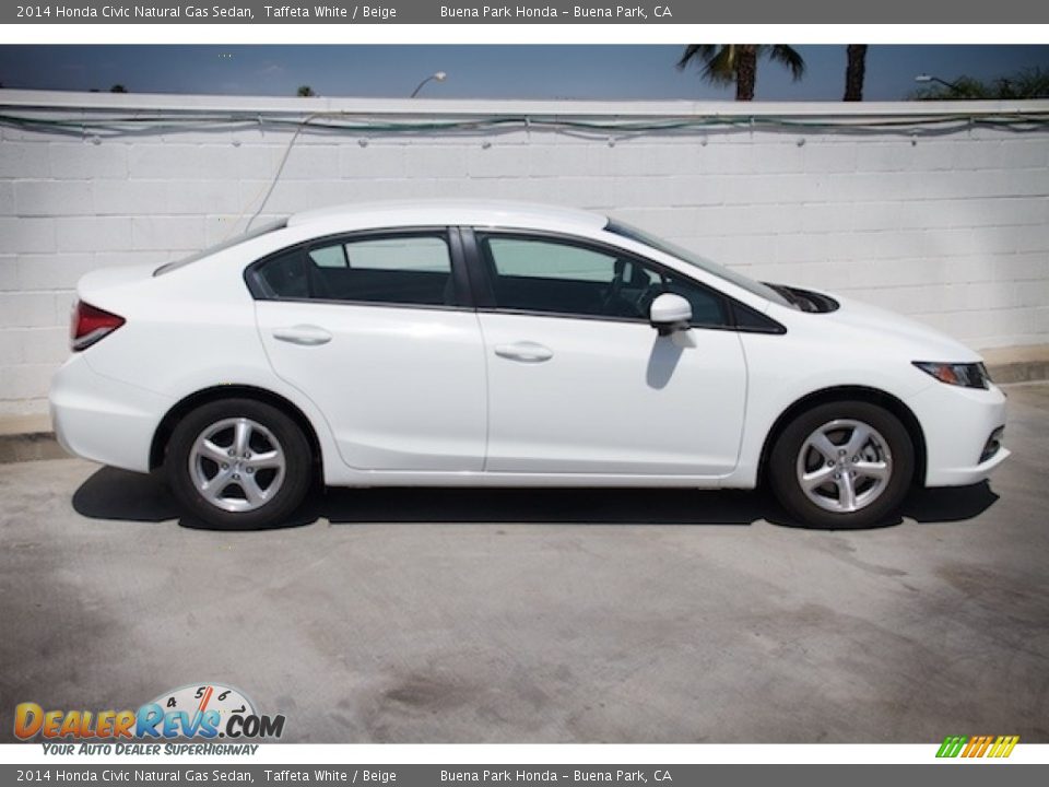 2014 Honda Civic Natural Gas Sedan Taffeta White / Beige Photo #10