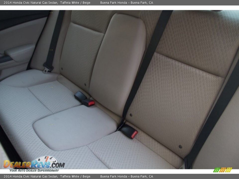 2014 Honda Civic Natural Gas Sedan Taffeta White / Beige Photo #13