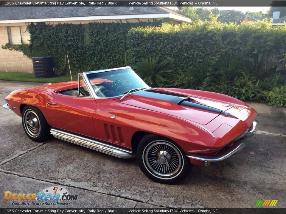 1966 Chevrolet Corvette Sting Ray Convertible Rally Red / Black Photo #2